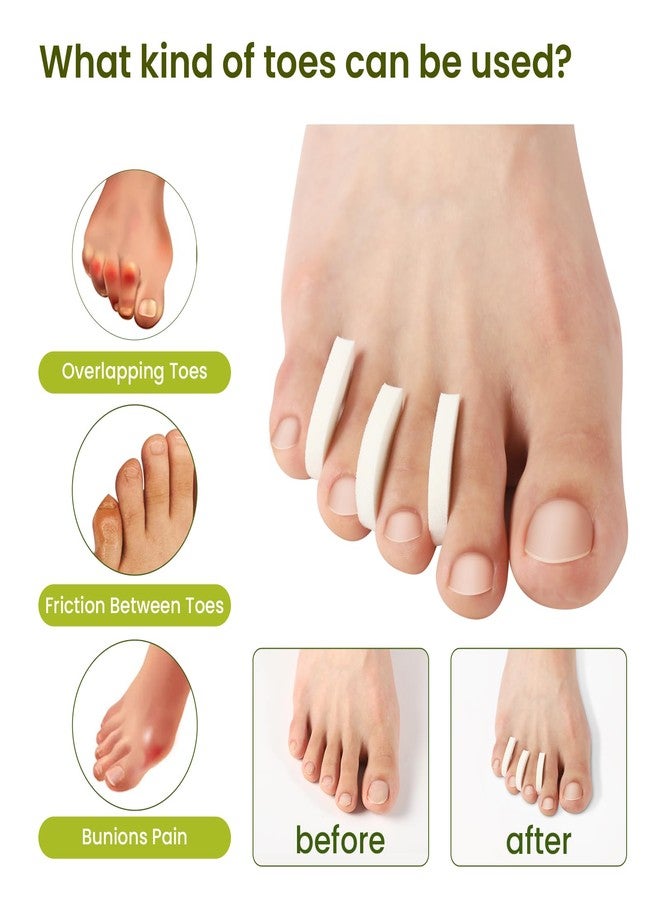 Bukihome 30 Pack Foam Toe Separators for Women and Men – Soft Toe Spacers for Overlapping Toes, Corns, Blisters, and Hammer Toe Relief – Comfortable Toe Alignment Pads - Image 2